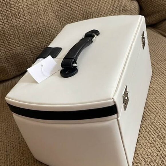 White /Black Jewelry Box with Handle NWT - Picture 3 of 8
